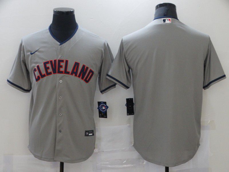 Cheap Men Cleveland Indians Blank Grey Game 2021 Nike MLB Jersey